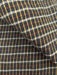 Handspun Handwoven Kotpad Fabric 600 INR/metre -Checkered Magnum Brown