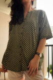 Handblock Cotton Anti Fit Shirt - Moss Green