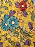 Handwoven Chanderi Silk Cotton Fabric With Handdone Pen Kalamkari