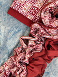Handblock Batik Cotton Chanderi Suit