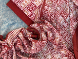 Handblock Batik Cotton Chanderi Suit