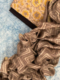 Handblock Chanderi Silk Cotton Suit
