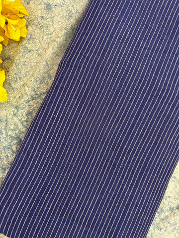 Handspun Handwoven Kotpad Fabric 600 INR/metre -Neel Stripes