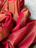 Handwoven Tissue Maheshwari Kurta Dupatta Set