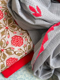 Handblock Handdone Applique Cotton Kota Suit