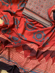 Natural Dyes Handblock Ajrakh Cotton Suit