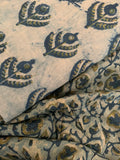 Handblock Ajrakh Cotton Kurta Bottom Set