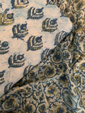 Handblock Ajrakh Cotton Kurta Bottom Set