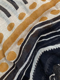 Handblock Printed Linen Dupatta