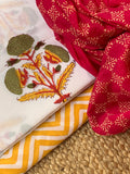 Handcrafted Cotton Chanderi Dupatta Suit