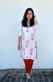 Bageecha - Handblock Straight Fit Cotton Knee Length Kurta Salwar Set