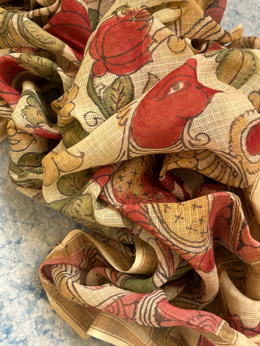 Handwoven Handpainted Kalamkari Set