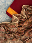 Handwoven Handcrafted Mangalagiri Kalamkari Kurta Dupatta Set