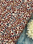 Pedana Hand Block Printed Kalamkari Natural Dyed Cotton Fabric Kurta - Ivory