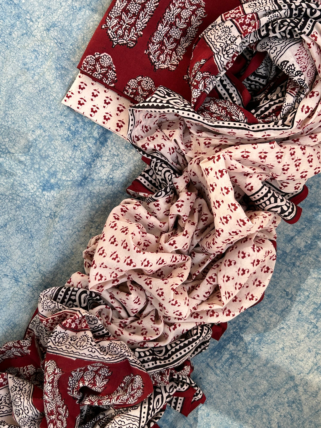 Natural Dyed Bagh Block Print Cotton Suit