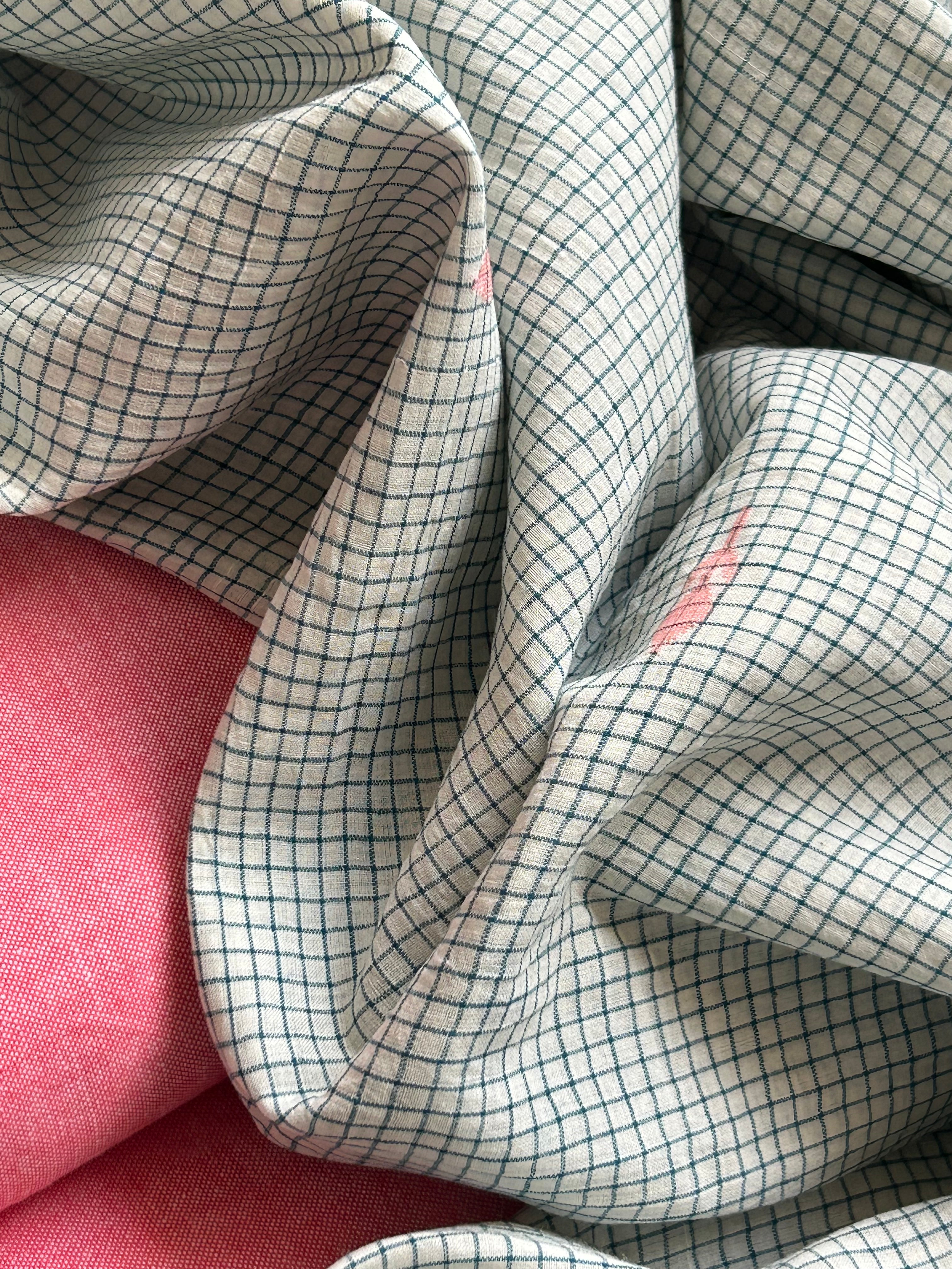 Handwoven Cotton Bengal Jamdani Dupatta Set -The Sunset Sky