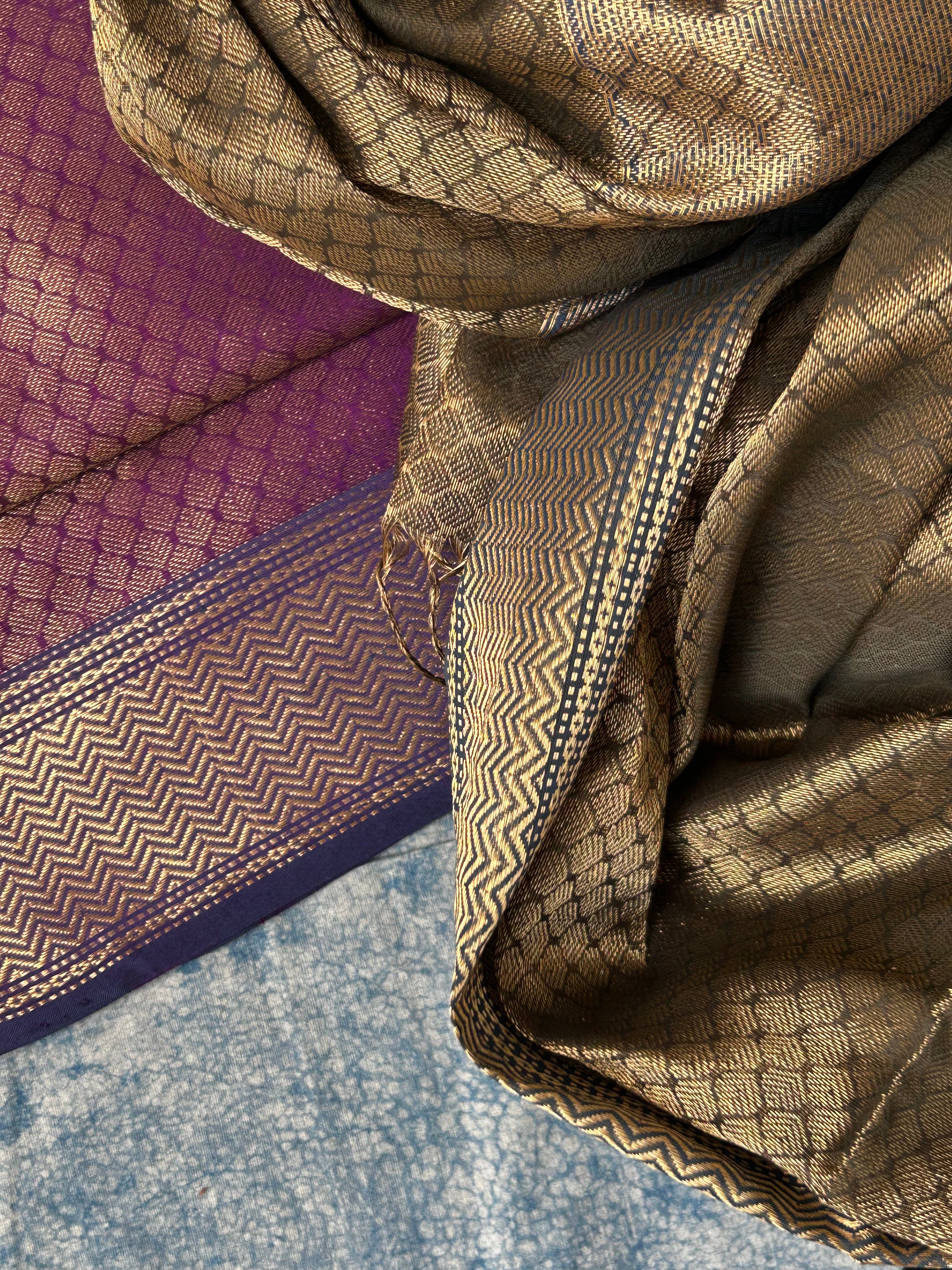 Handwoven Tissue Maheshwari Kurta Dupatta Set