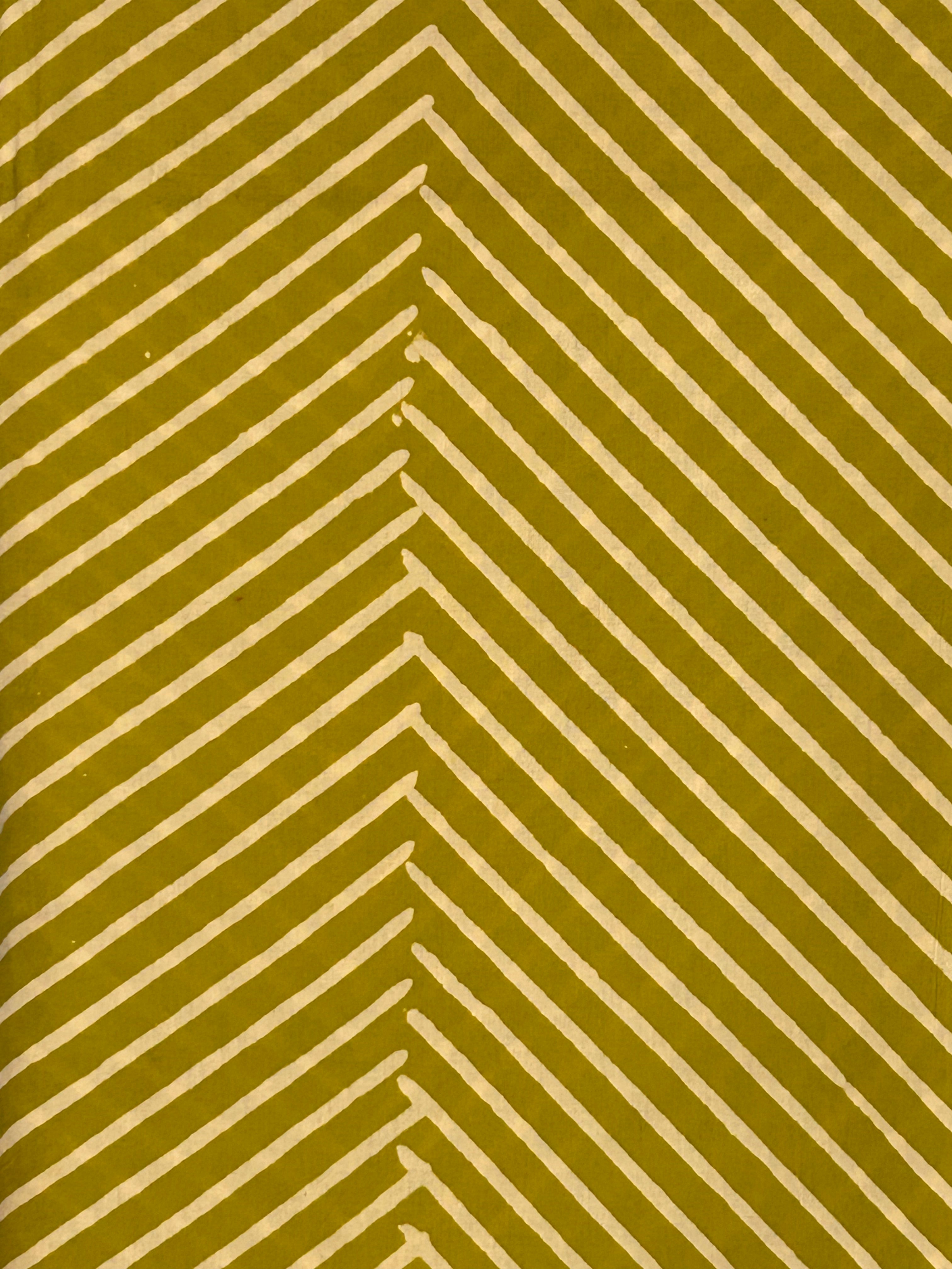 Handblock Print Cotton Fabric - Lime Green