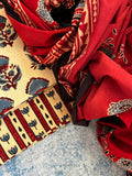 Natural Dyes Handblock Ajrakh Cotton Suit