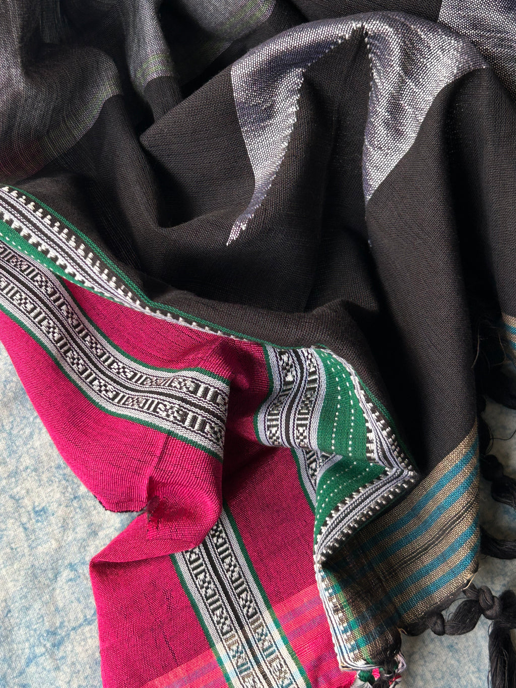 Utsav - Handwoven Telangana cotton and Ilkal Dupatta Set