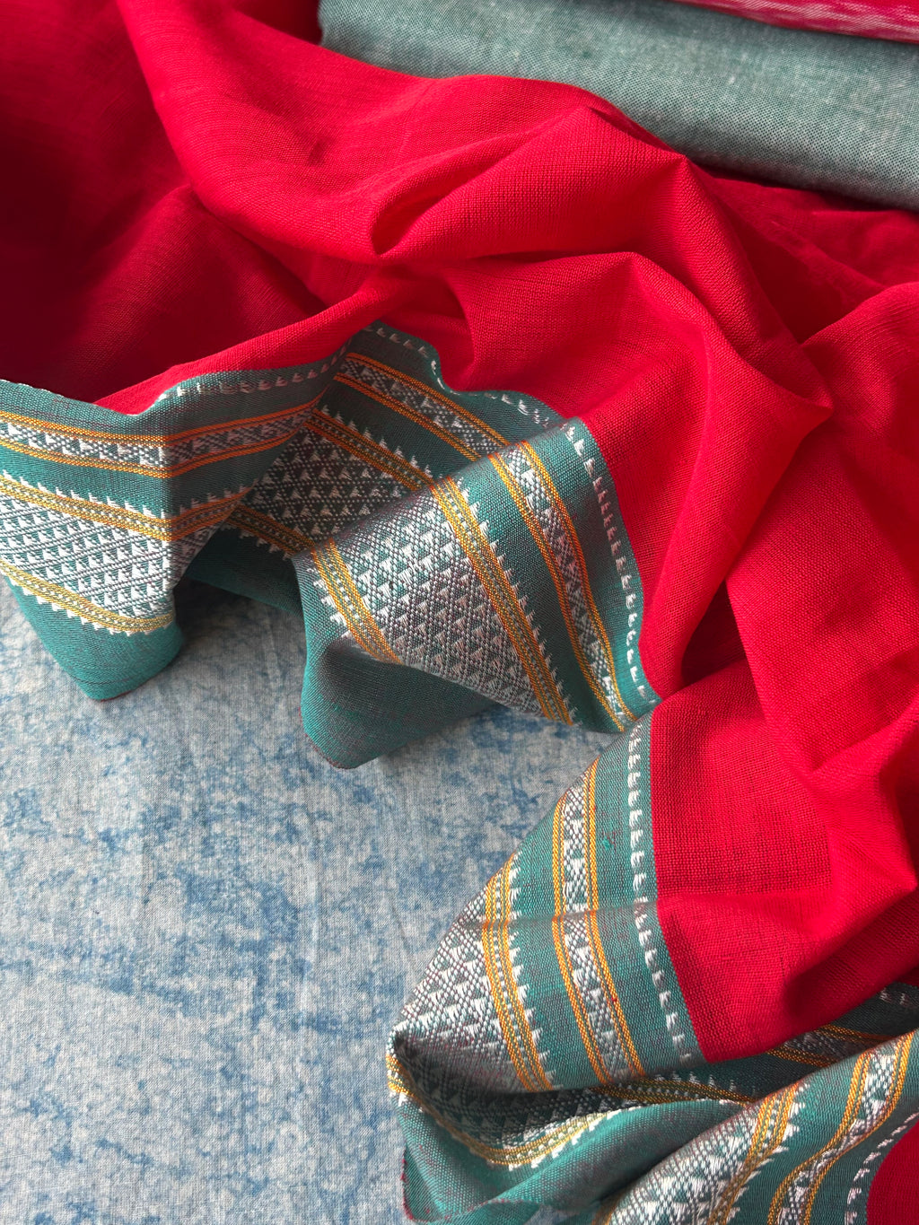 Maya - Handwoven Telangana cotton and Ilkal Dupatta Set