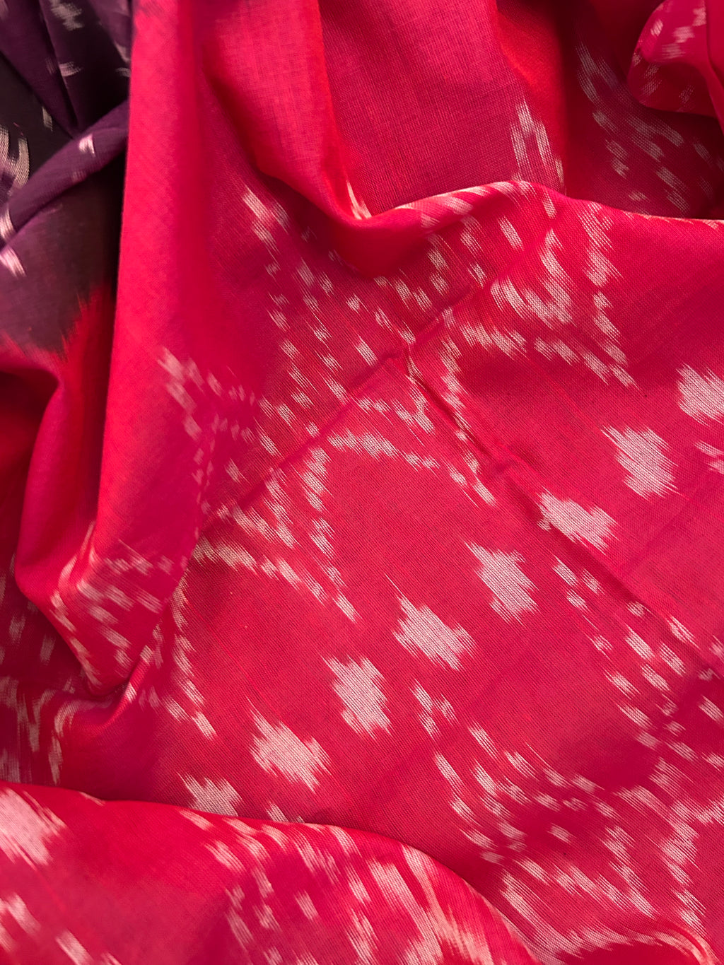 Handwoven Bengal Jamdani Ikath Kurta Dupatta set - Earthy Mustard