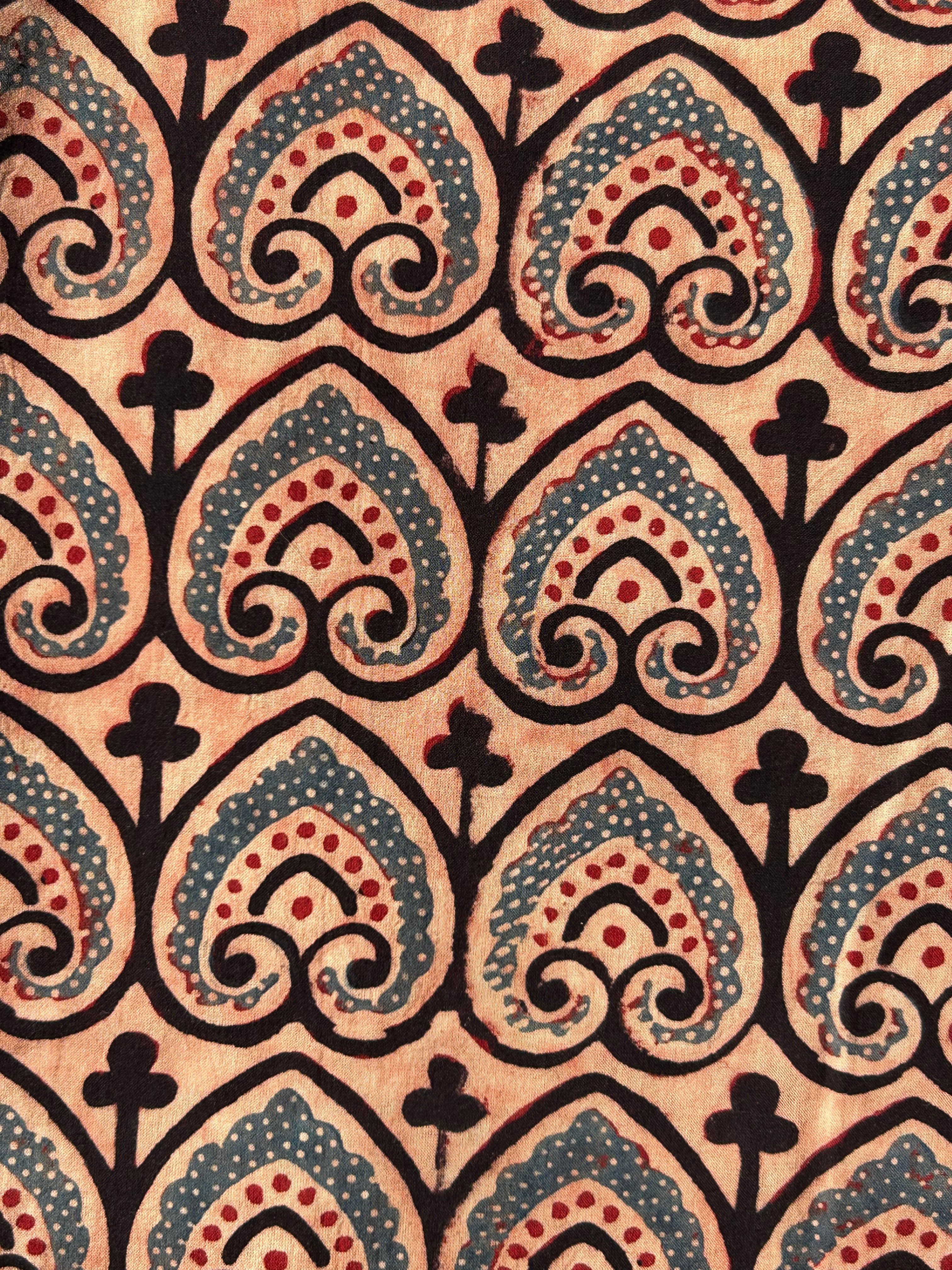 Natural Dyes Handblock Ajrakh Cotton Suit