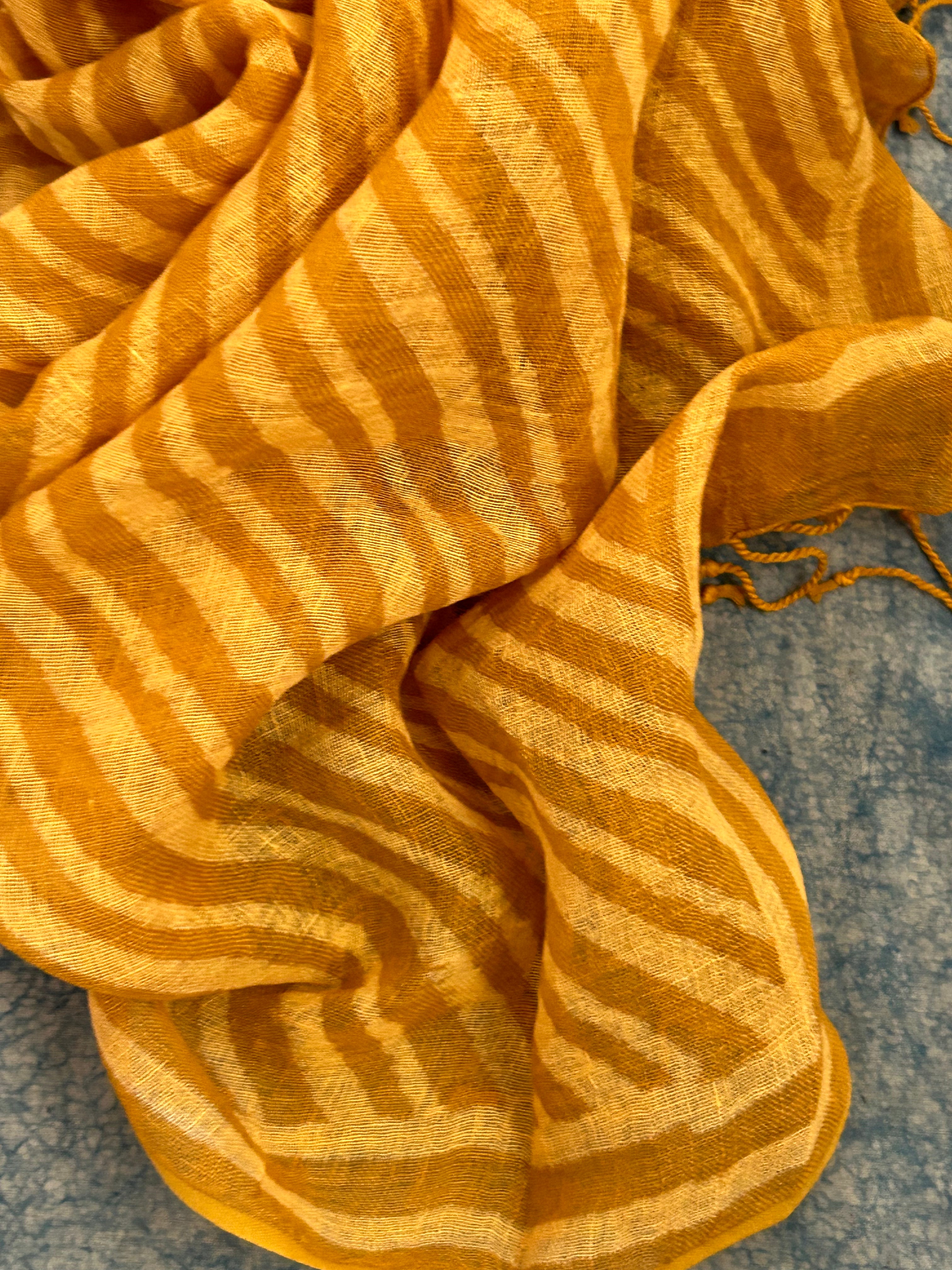 Handcrafted Linen Kurta Dupatta Set