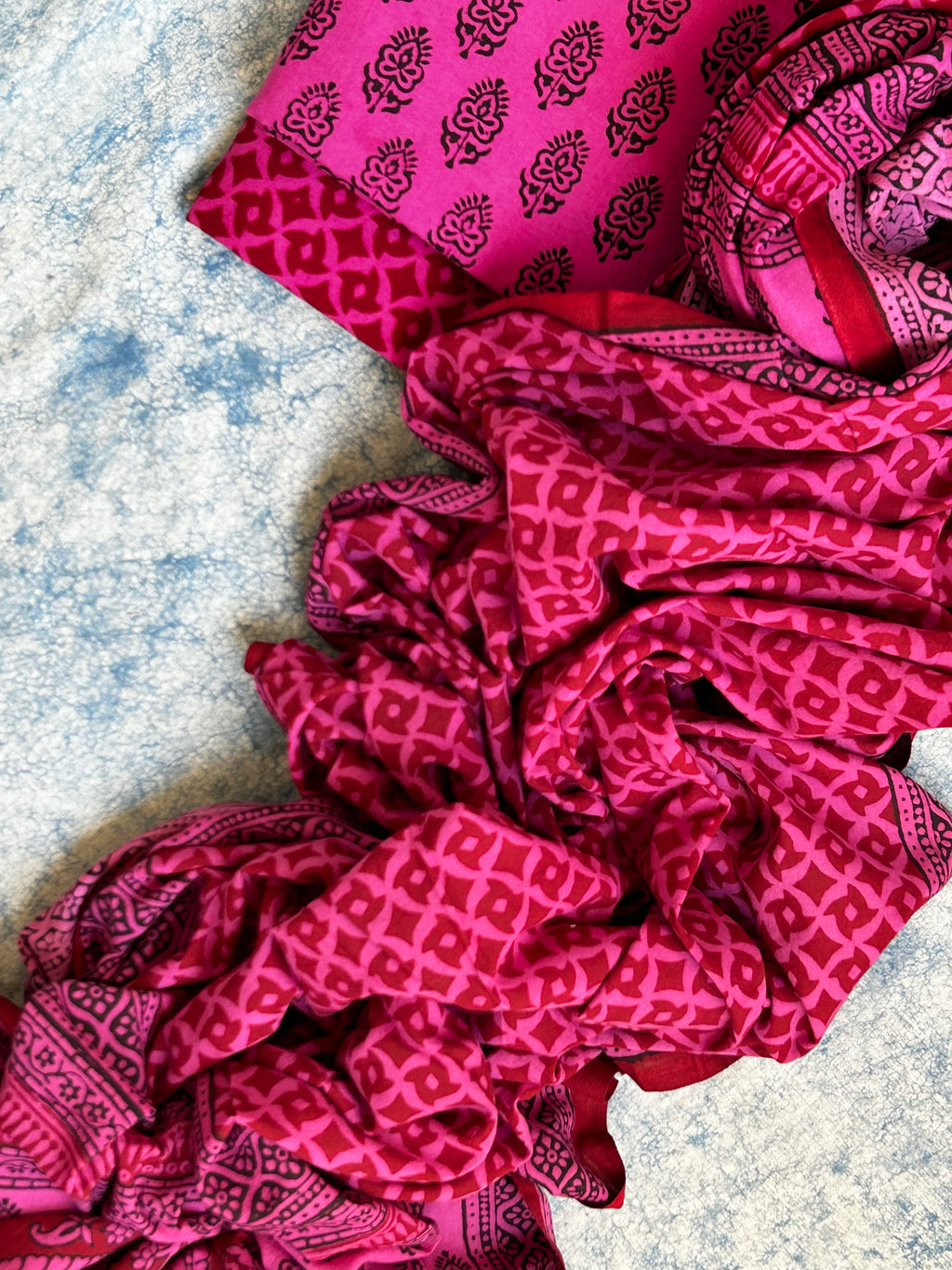 Natural Dyed Bagh Block Print Cotton Suit