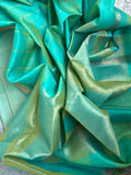 Handwoven Maheshwari Kurta Dupatta Set - Turquoise