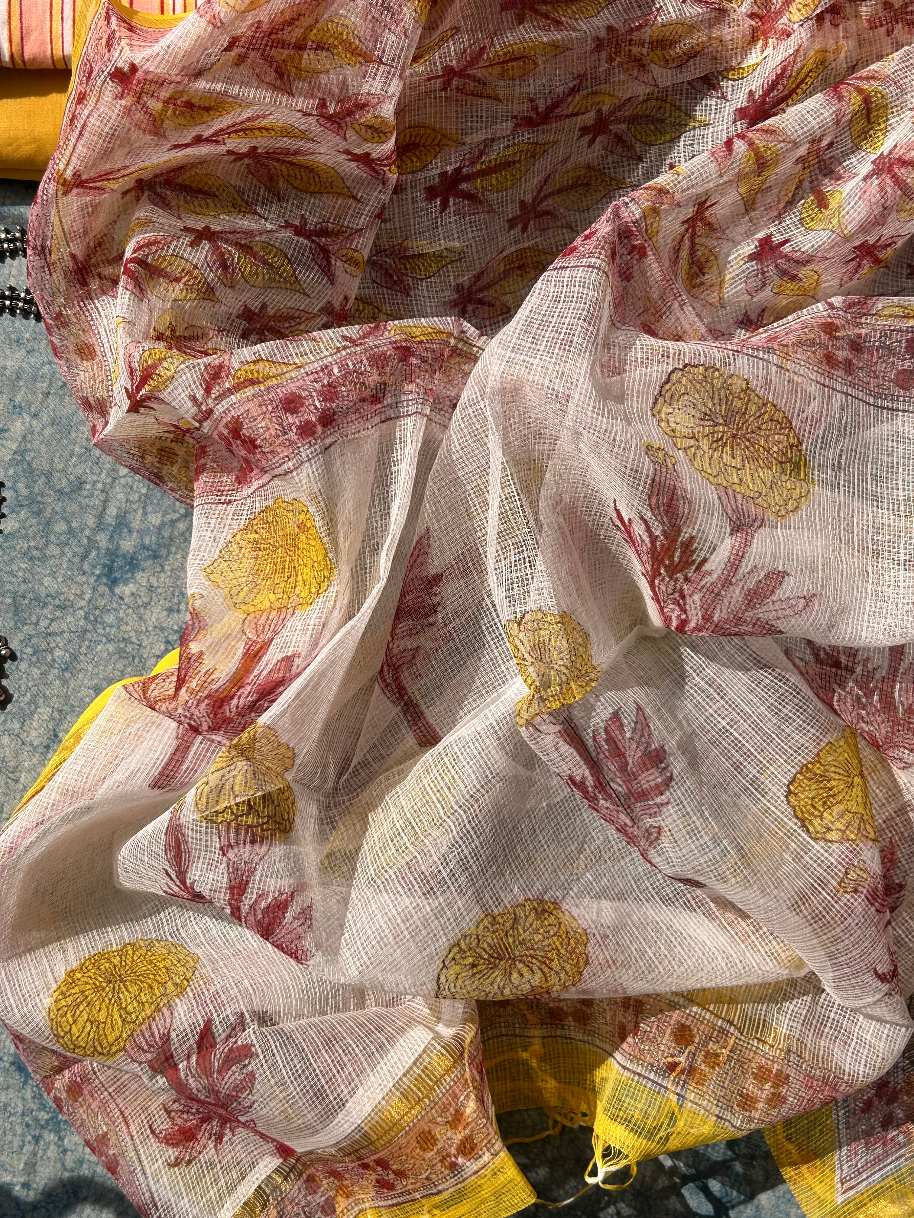 Handcrafted Cotton Kota Dupatta Suit