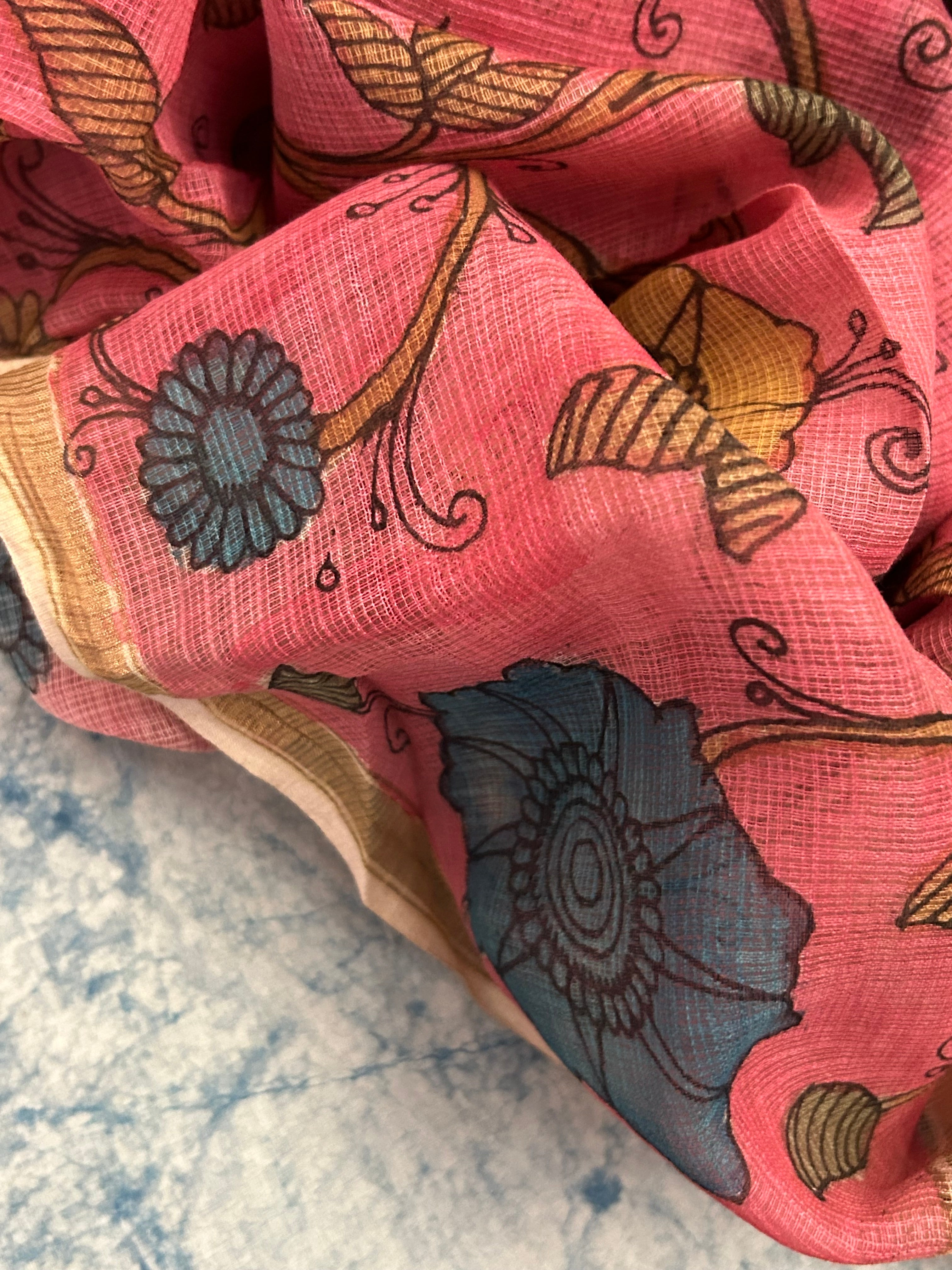Handwoven Handpainted Kalamkari Set