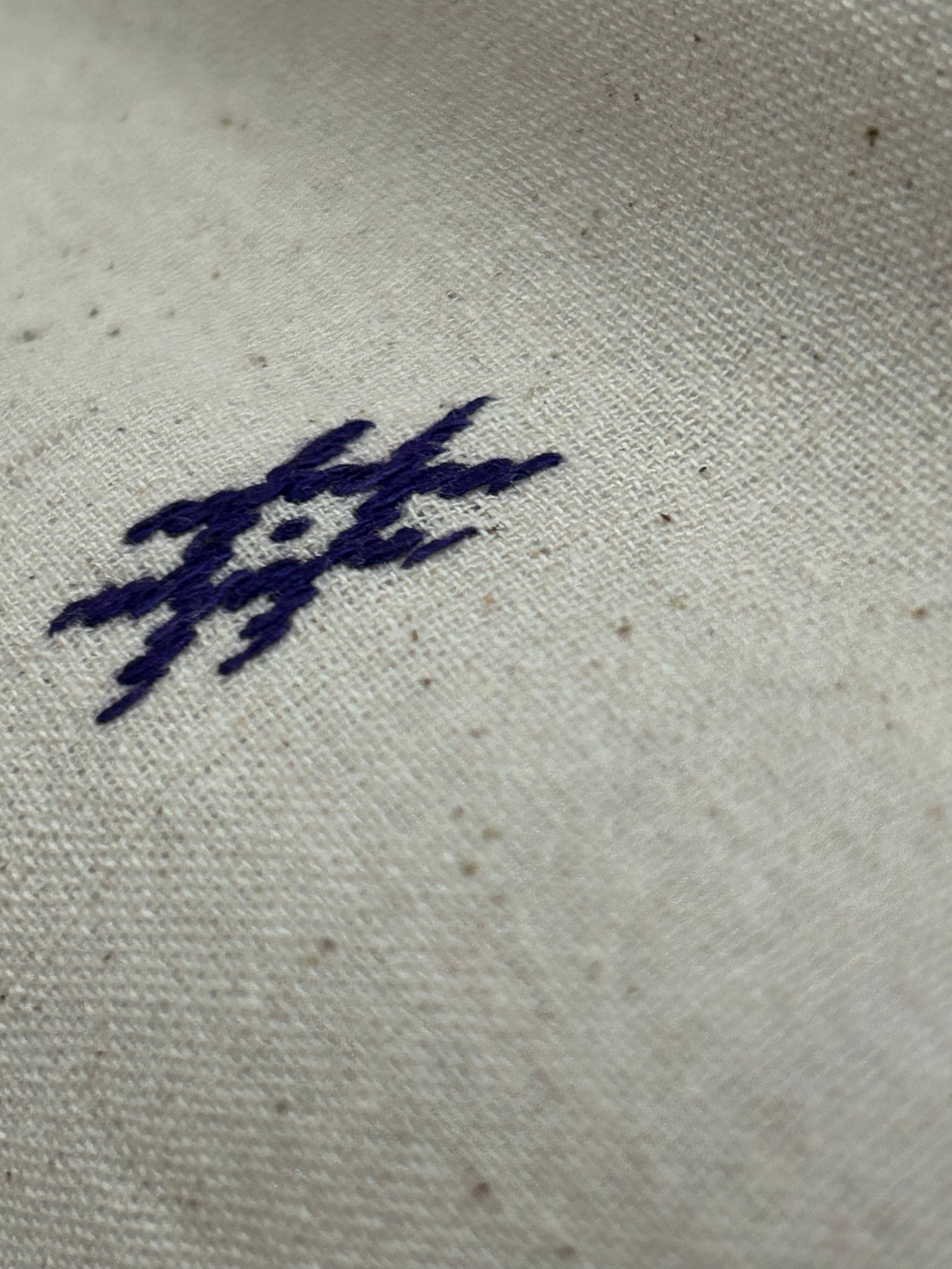 Handspun Handwoven Kotpad Fabric 650 INR/metre - Ivory and Blue Butti