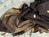 Handwoven Maheshwari Kurta Dupatta Set - Black & Gold