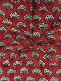 Handblock Printed Azofree dye cotton - Bagru Maroon(1m)