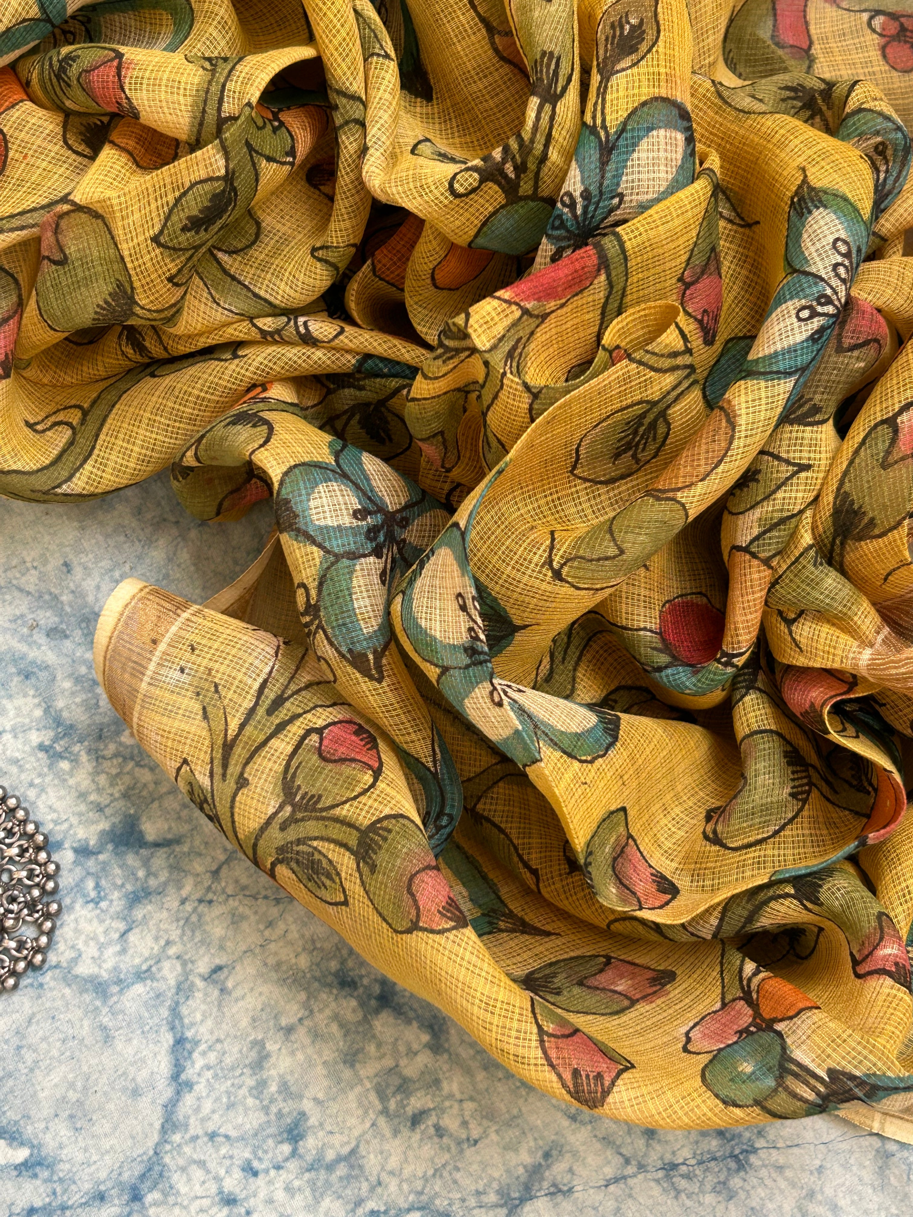 Handwoven Handpainted Kalamkari Set