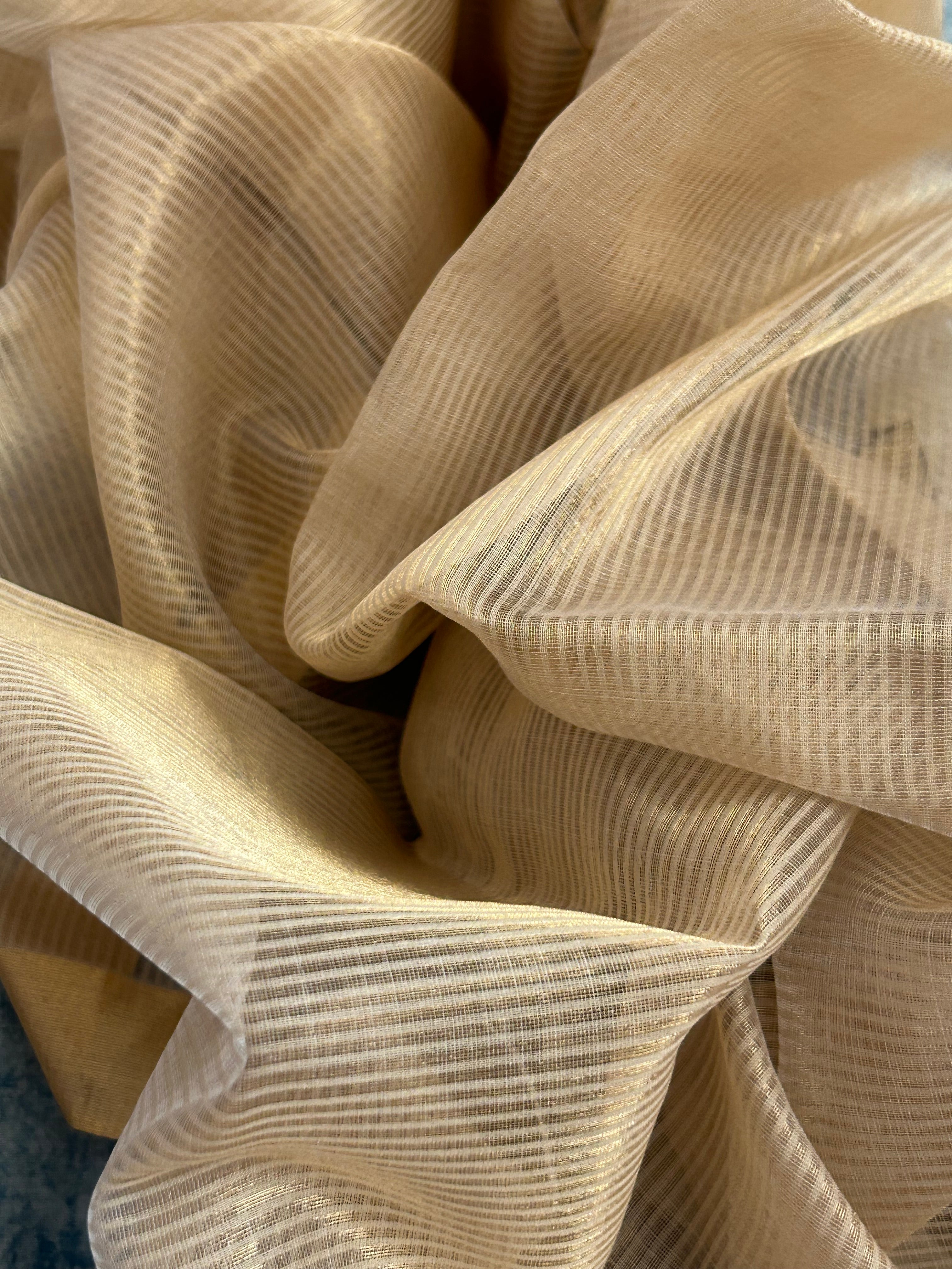 Handwoven Maheshwari tissue Kurta Dupatta Set