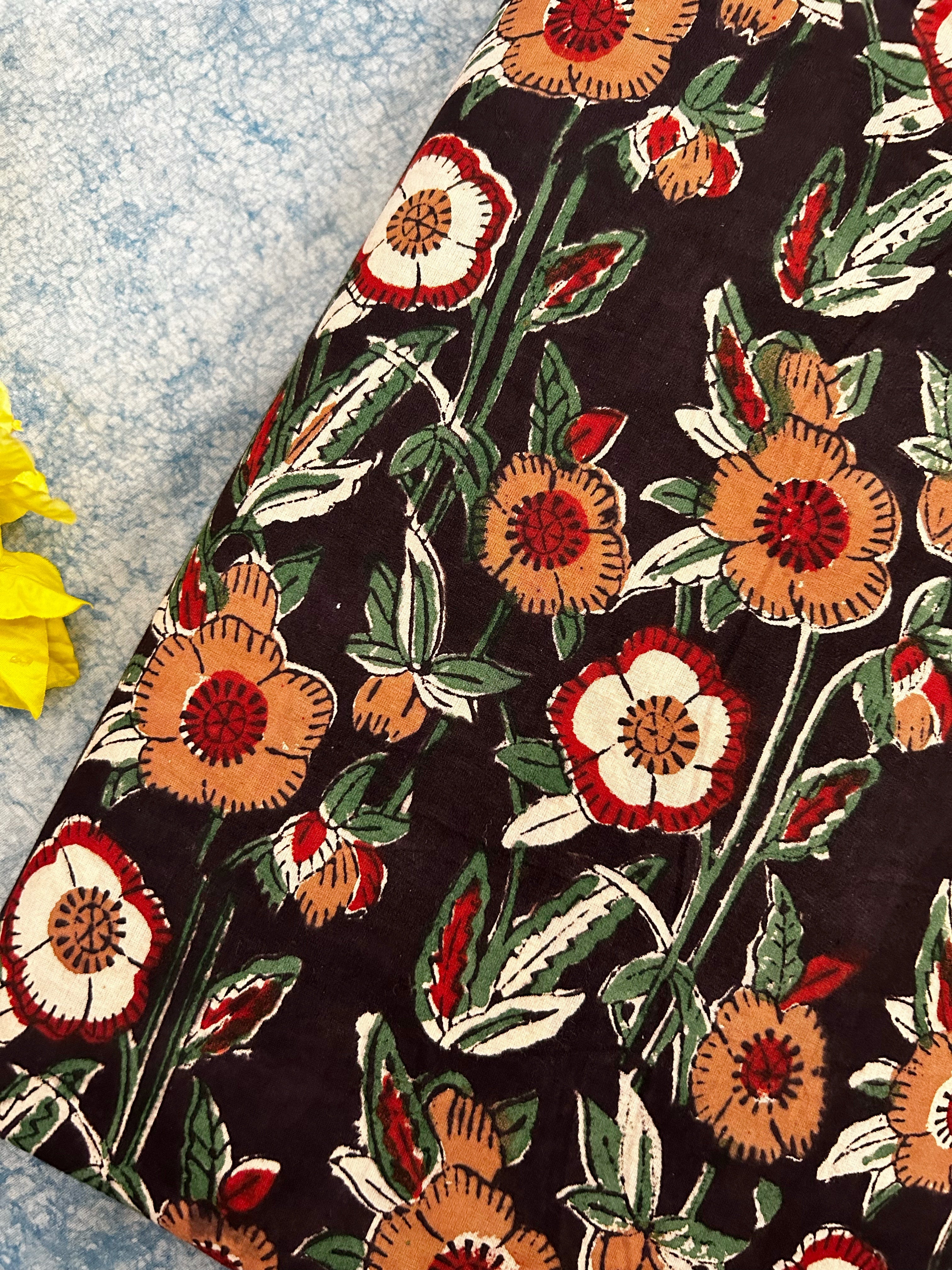 Handblock Print 2.5m Cotton Fabric