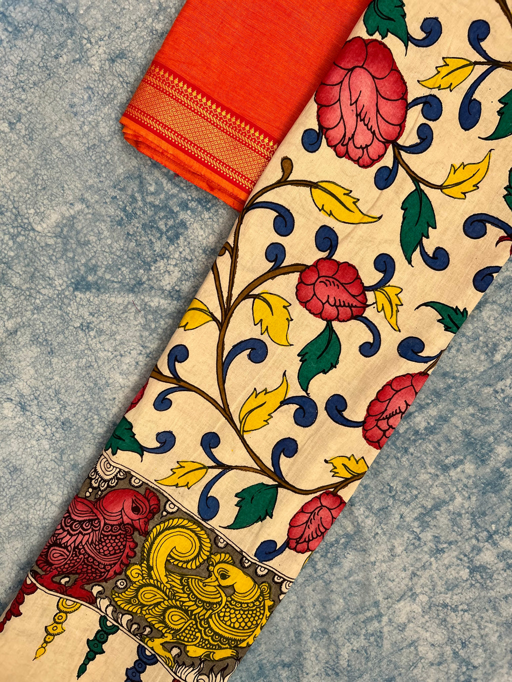 Handwoven Handcrafted Kalamkari Kurta Dupatta Set