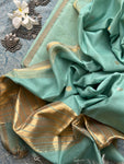 Handwoven Maheshwari Kurta Dupatta Set - Turquoise