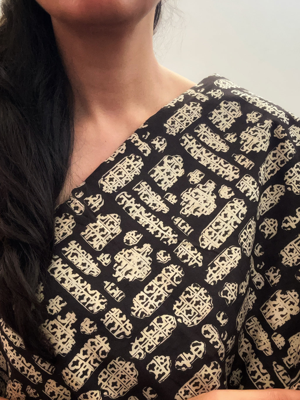 Bagru Handblock Cotton - Black