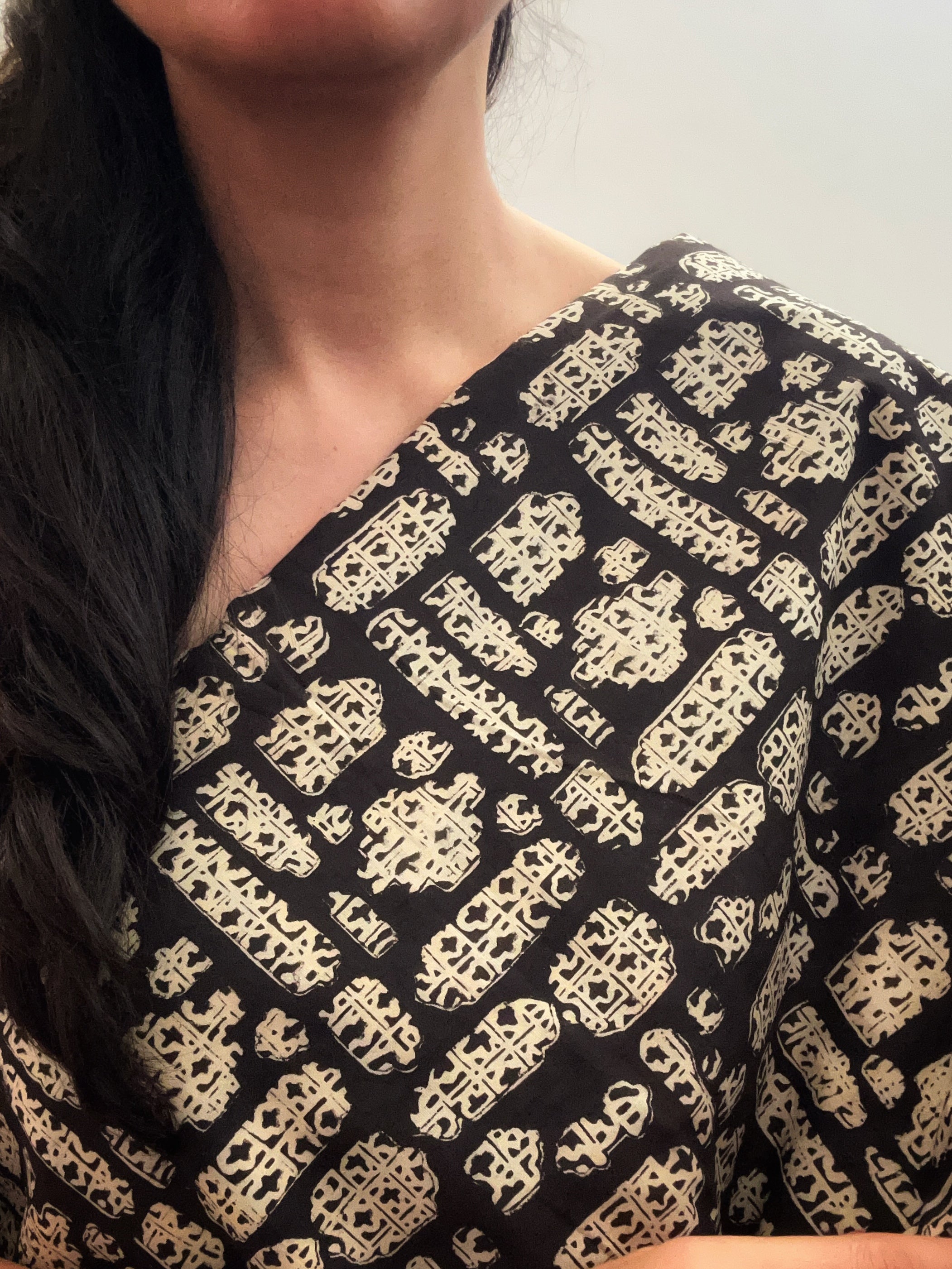 Bagru Handblock Cotton - Black