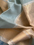 Handwoven Maheshwari Kurta Dupatta Set -Pastel Green