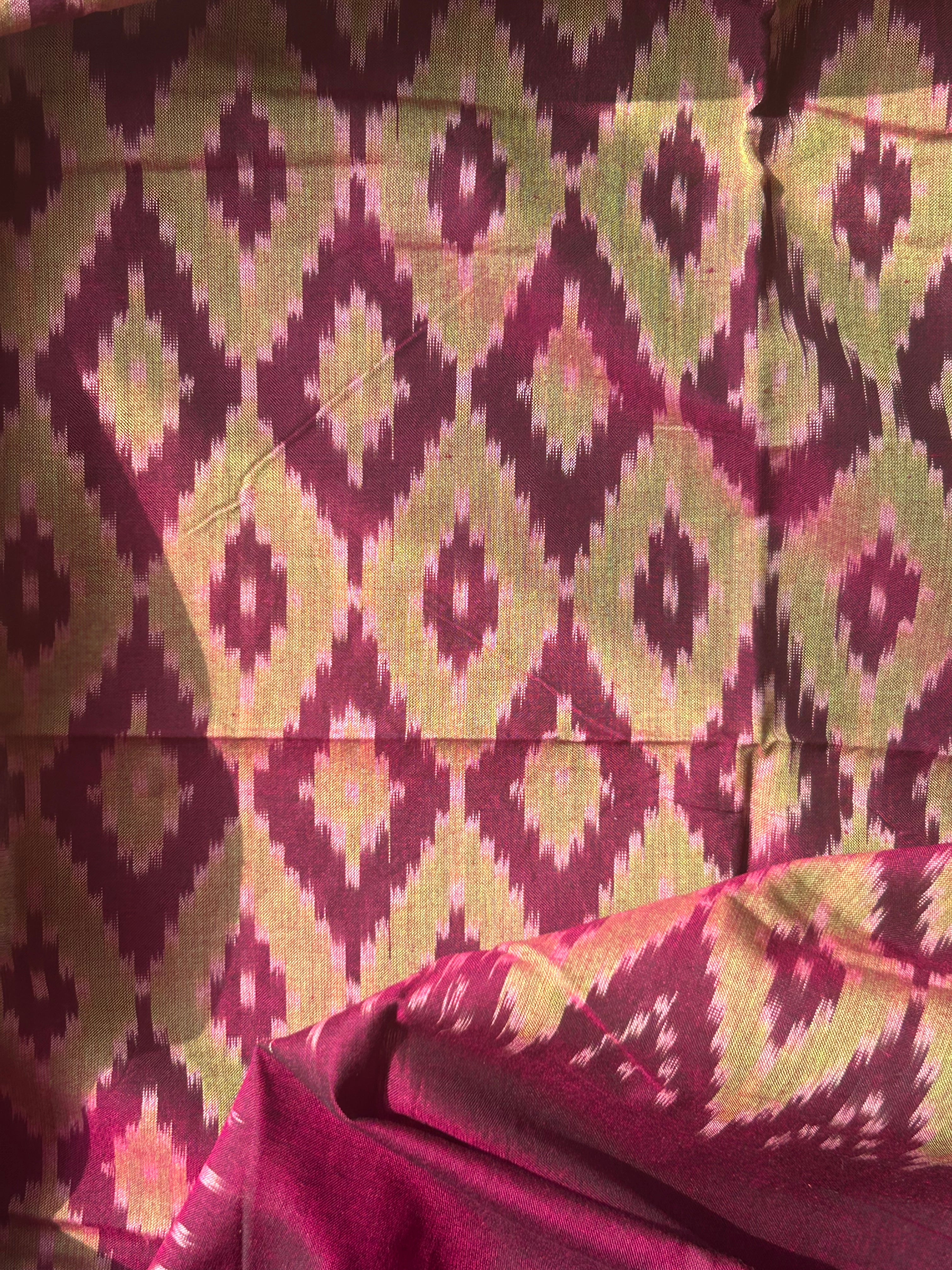 Handwoven Ikat Kurta Dupatta Set