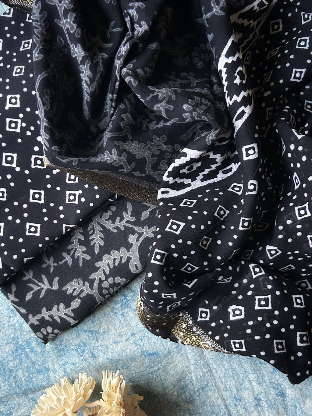 Handcrafted Cotton Suit Set - Midnight Black 3