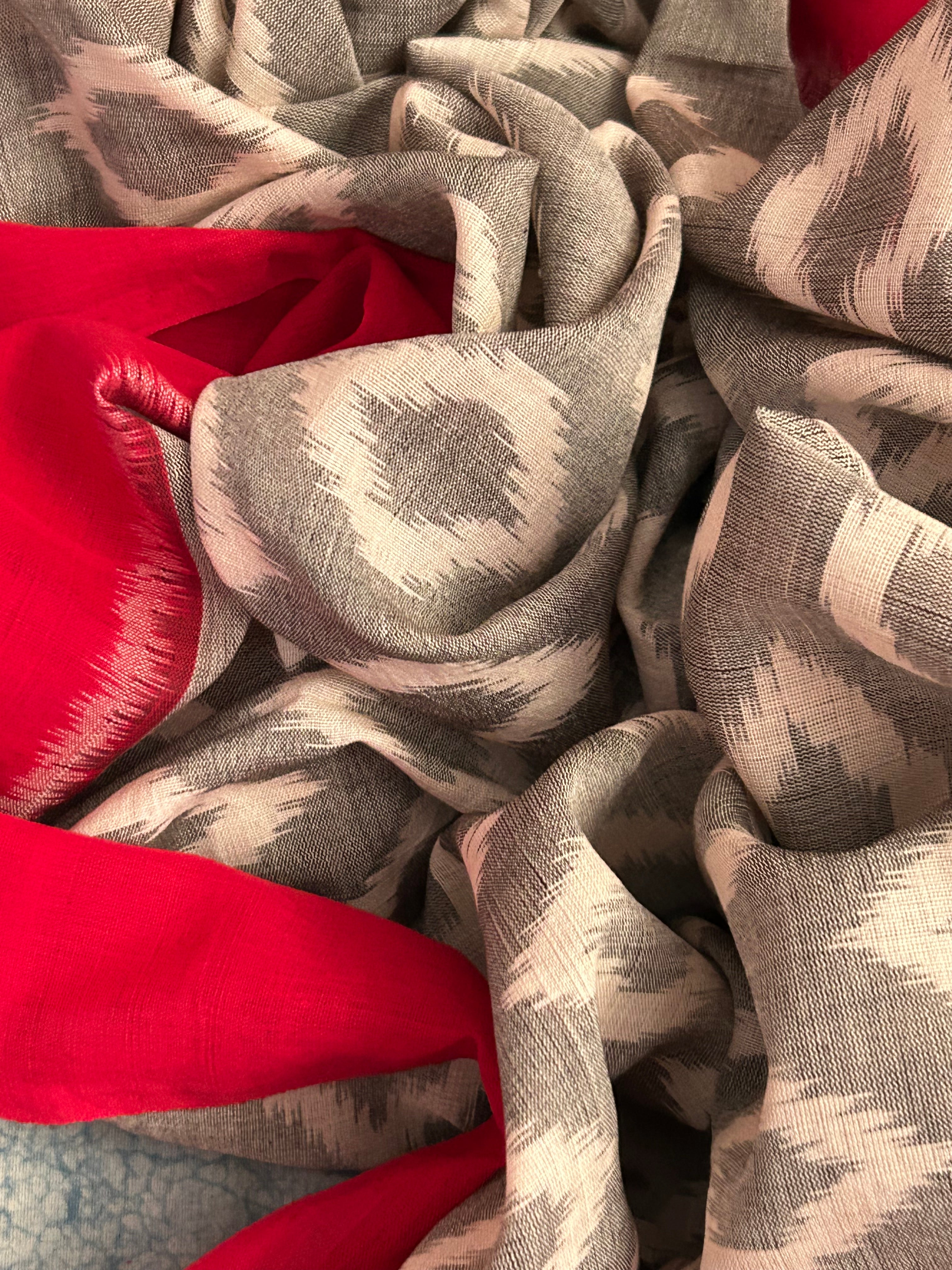 Handwoven Double Ikat Kurta Dupatta Set