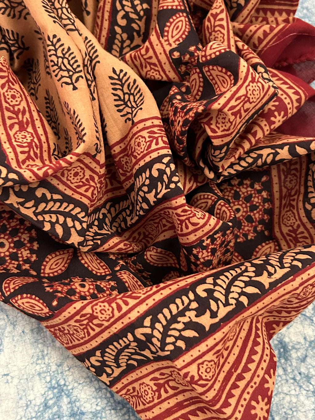 Natural Dyed Bagh Block Print Cotton Suit