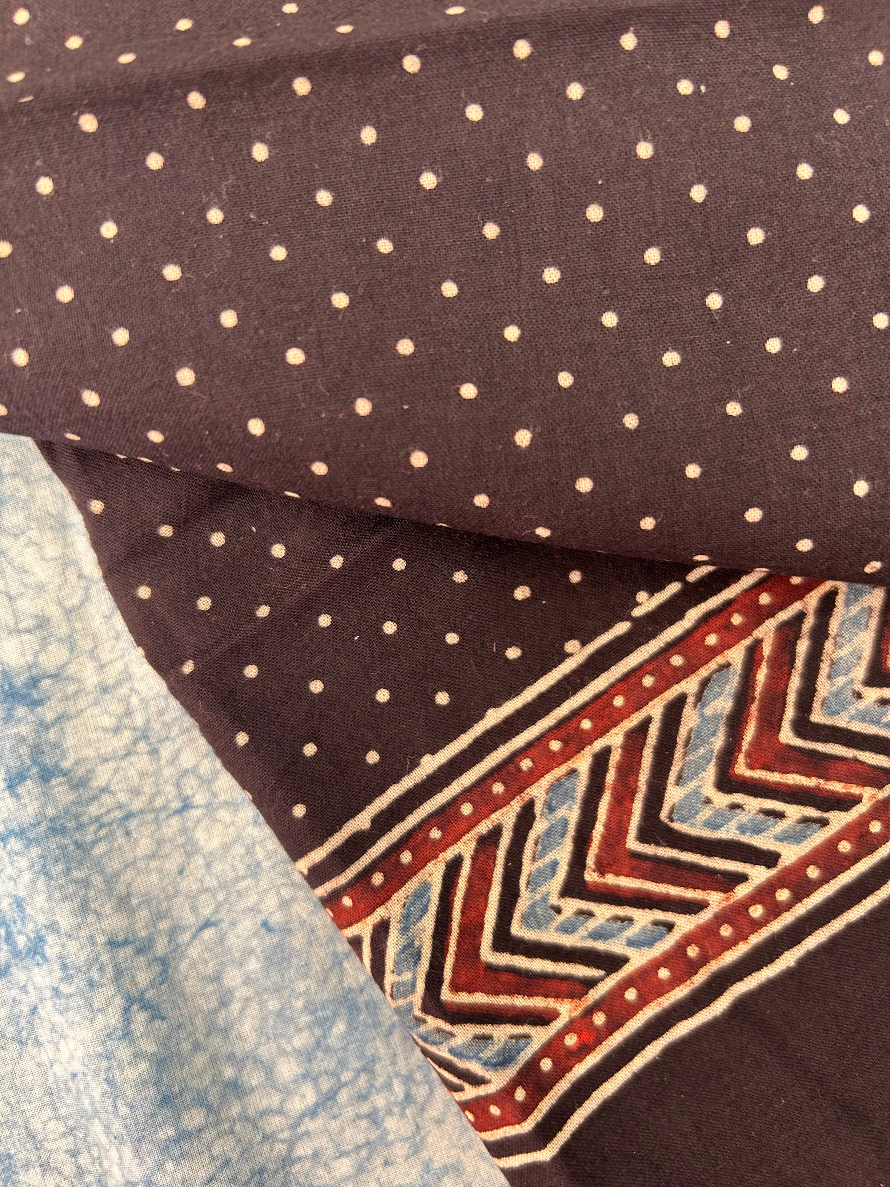 Natural Dyes Hand Block Ajrakh Dupatta