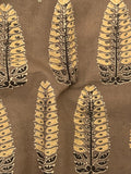 Handblock Printed Ajrakh Cotton - Chickoo Butta (1m)