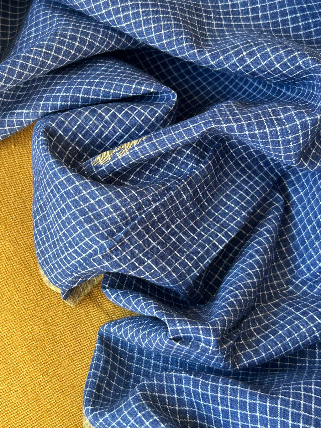 Handwoven Cotton Bengal Jamdani Dupatta Set -Sun & Sea Story